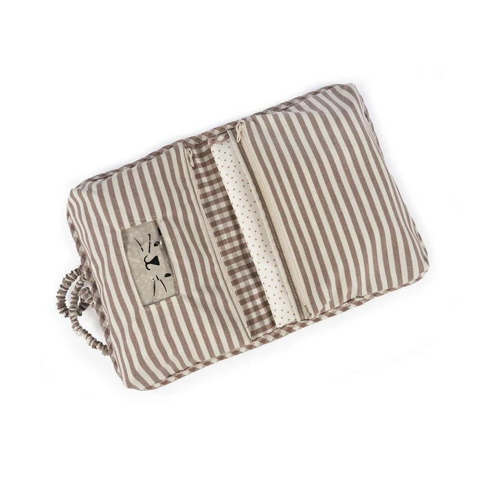 Porta Toalhitas Walking Mum Praliné Vichy/Strips Moka