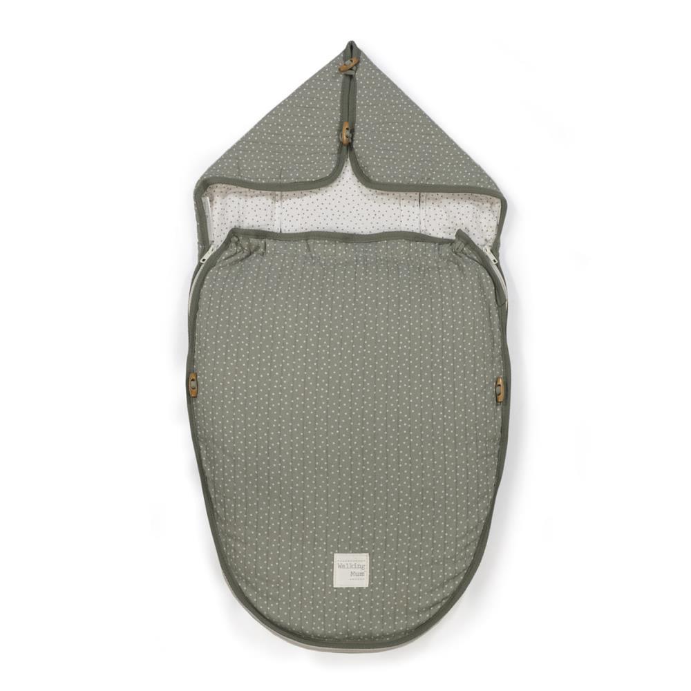 Bolsa térmica transpirable 2 en 1 con estampado de lunares y amapolas, ideal para pasear.