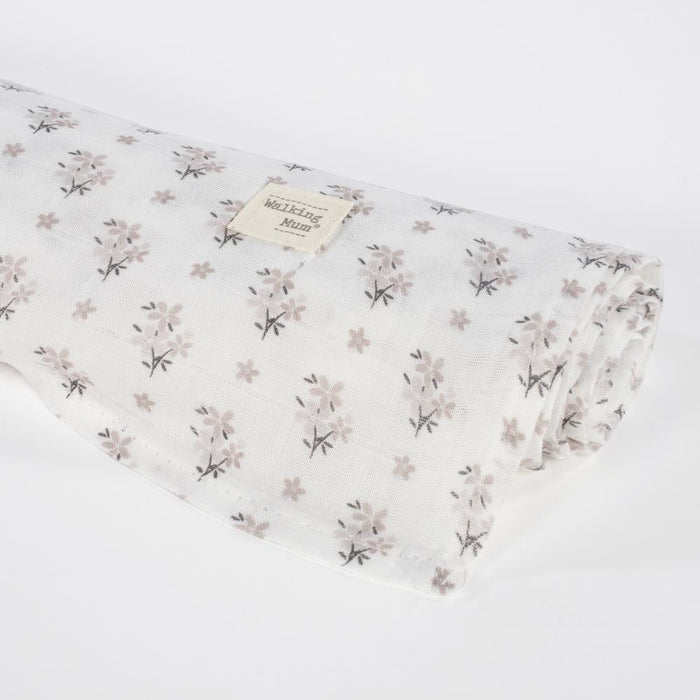 Musselina Walking Mum Botton Flowers 120x120cm