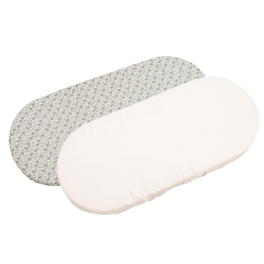 Conjunto de 2 Lençóis Ajustáveis para Alcofa Walking Mum Gala Mint 73x32cm