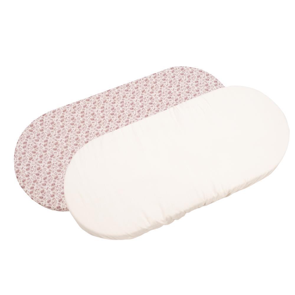 Set of 2 Fitted Sheets for Walking Mum Gala Cerise Carrycot 73x32cm