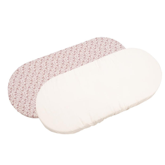 Conjunto de 2 Lençóis Ajustáveis para Alcofa Walking Mum Gala Cerise 73x32cm