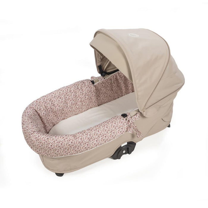 Forra/Protetor com Atilho Dual e Lençol para Alcofa Pasito a Pasito Cherry Flowers