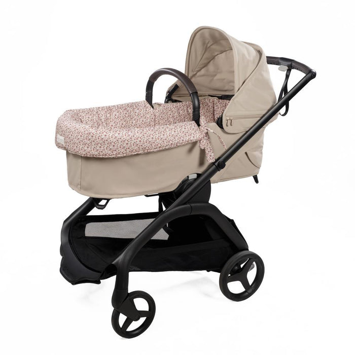 Forra/Protetor com Atilho Dual e Lençol para Alcofa Pasito a Pasito Cherry Flowers