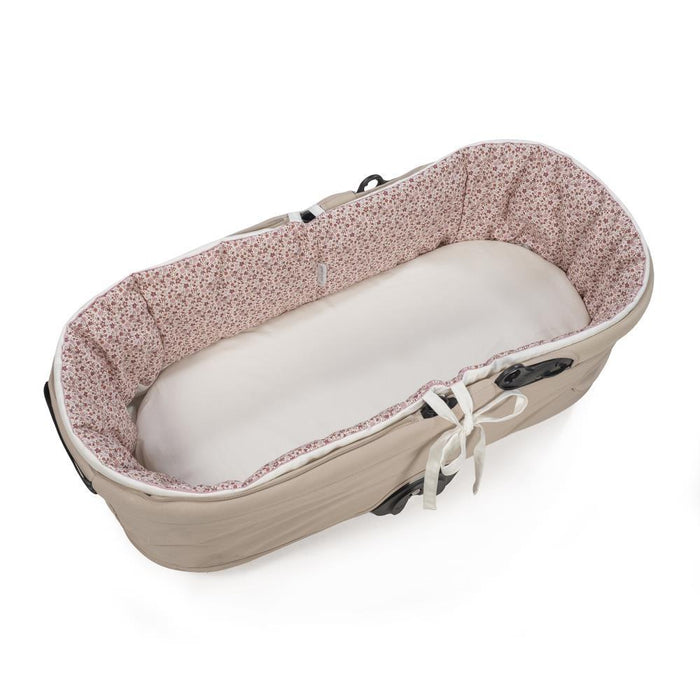 Forra/Protetor com Atilho e Varas e Lençol para Alcofa Pasito a Pasito Cherry Flowers