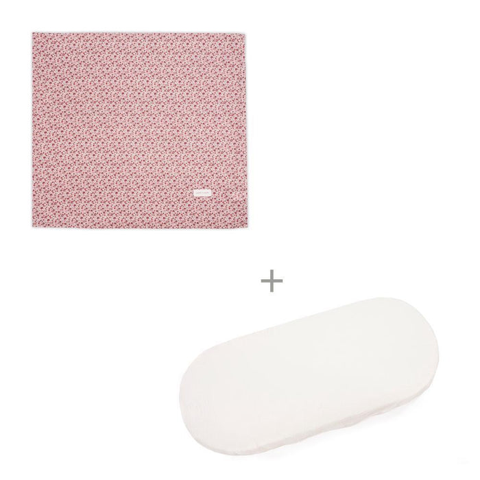 Conjunto de Lençóis para Alcofa Pasito a Pasito Cherry Flowers