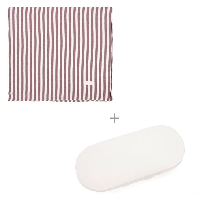 Conjunto de Lençóis para Alcofa Pasito a Pasito Cherry Strips