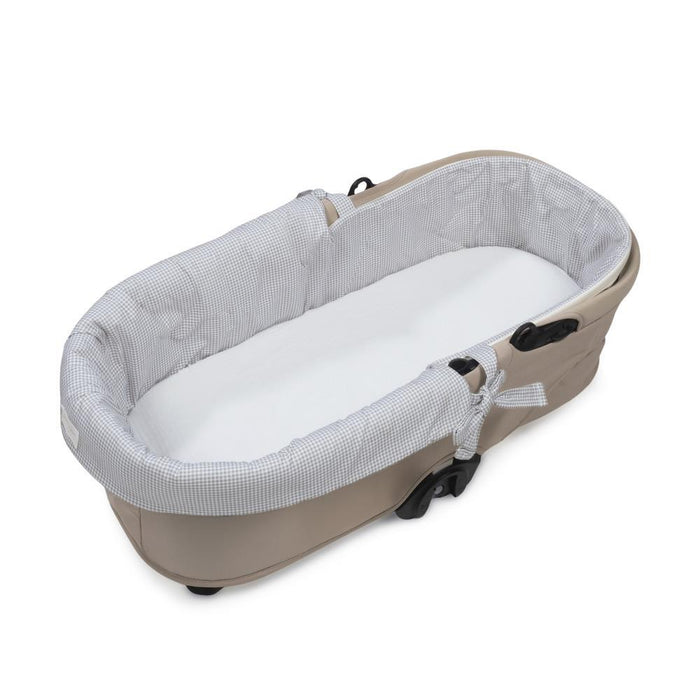 Forra/Protetor com Atilho Dual e Lençol Pasito a Pasito Little Bloom Vichy Grey