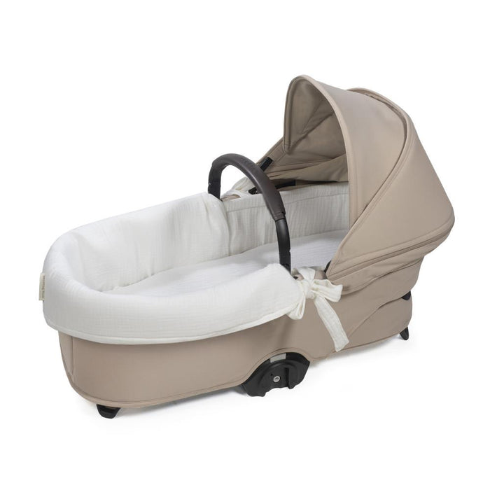 Forra/Protetor com Atilho Dual e Lençol Pasito a Pasito Little Bloom White