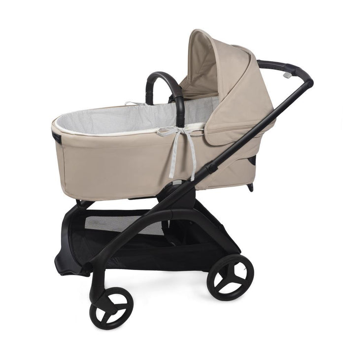 Forra/Protetor com Atilho e Varas e Lençol para Alcofa Pasito a Pasito Little Bloom Vichy Grey