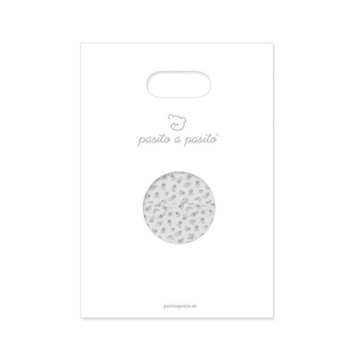 Conjunto de Lençóis para Alcofa Pasito a Pasito Little Bloom Flower Grey