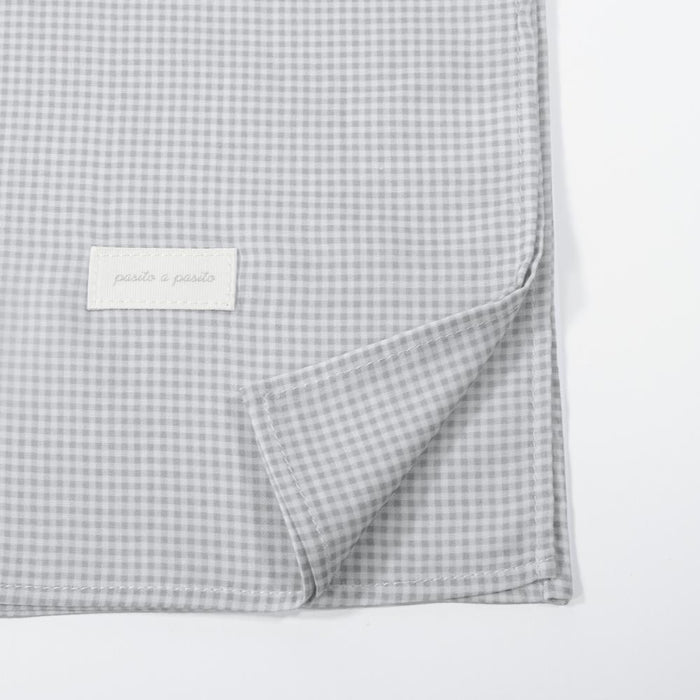 Conjunto de Lençóis para Alcofa Pasito a Pasito Little Bloom Vichy Grey