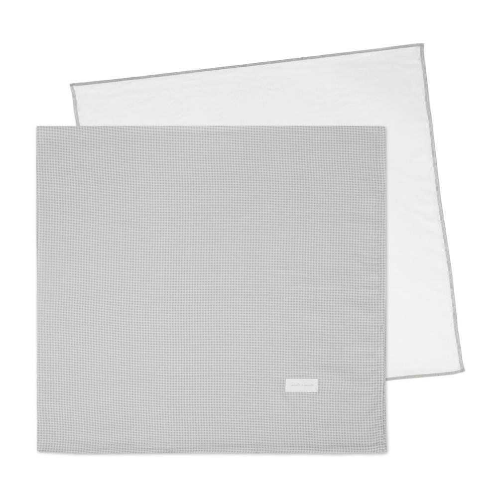 2 Pasito a Pasito Little Bloom Vichy Grey Muslins 70x70cm