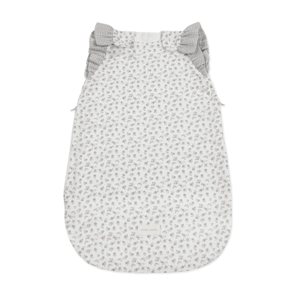 Saco de Dormir Pasito a Pasito Little Bloom Flower Grey 1-4m Tog 0.5