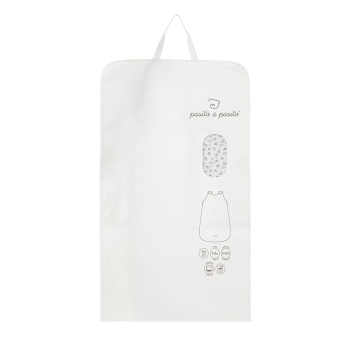 Saco de Dormir Pasito a Pasito Little Bloom Flower Grey 1-4m Tog 0.5