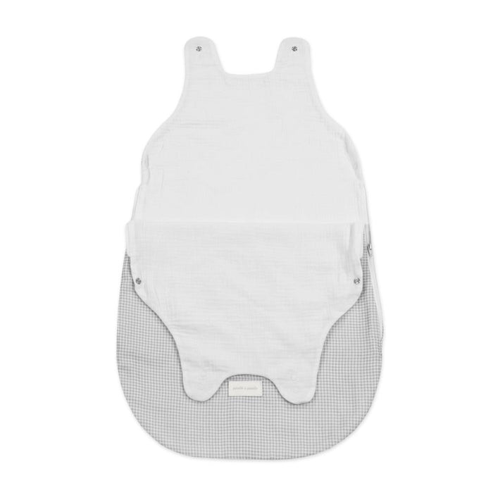 Saco de Dormir Pasito a Pasito Little Bloom Vichy Grey 1-4m Tog 0.5