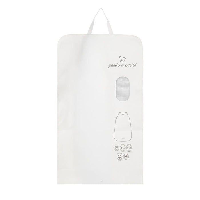 Saco de Dormir Pasito a Pasito Little Bloom Vichy Grey 1-4m Tog 0.5