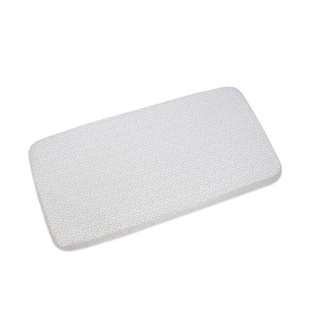 Lençol Ajustável  para Berço/Cama Pasito a Pasito Little Bloom Flowers Grey 120x60cm