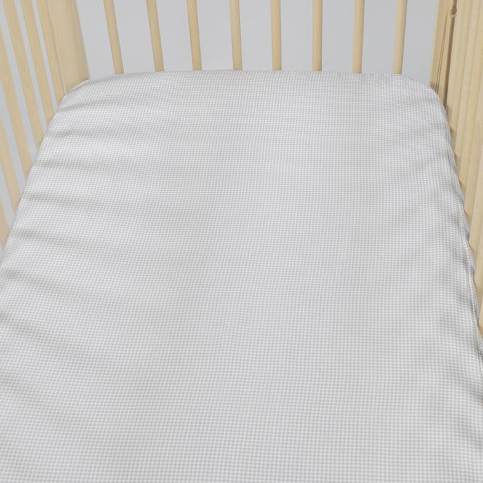 Lençol Ajustável  para Berço/Cama Pasito a Pasito Little Bloom Vicky Grey 120x60cm