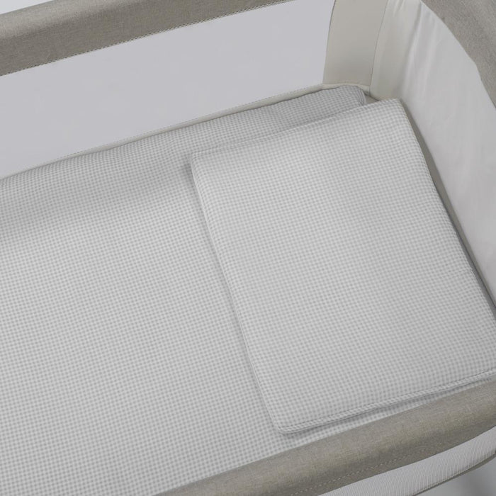 Conjunto de 3 Peças para Berço 90x50cm Pasito a Pasito Little Bloom Vichy Grey