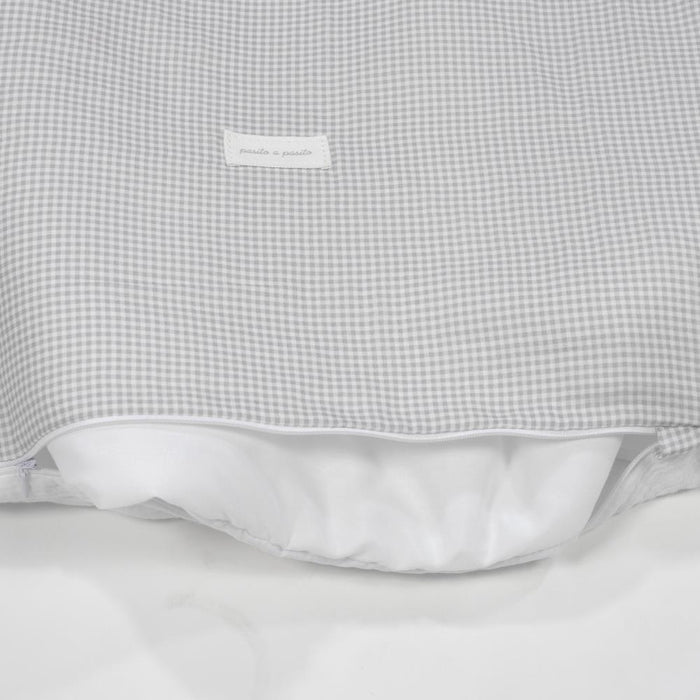 Conjunto de 3 Peças para Berço 120x60cm Pasito a Pasito Little Bloom Vichy Grey