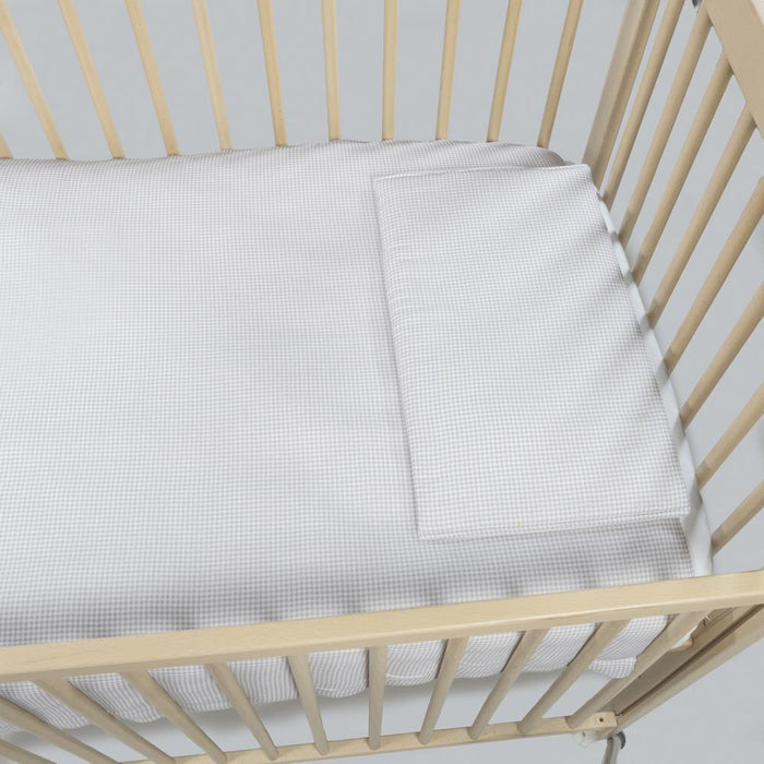 Conjunto de 3 Peças para Berço 120x60cm Pasito a Pasito Little Bloom Vichy Grey