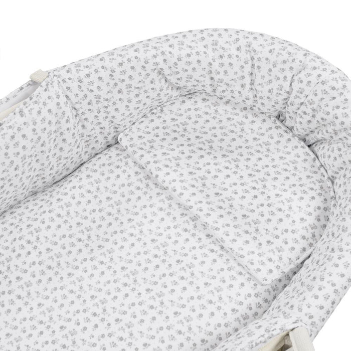 Conjunto de 5 Peças para Alcofa 80x40cm Pasito a Pasito Little Bloom Flowers Grey