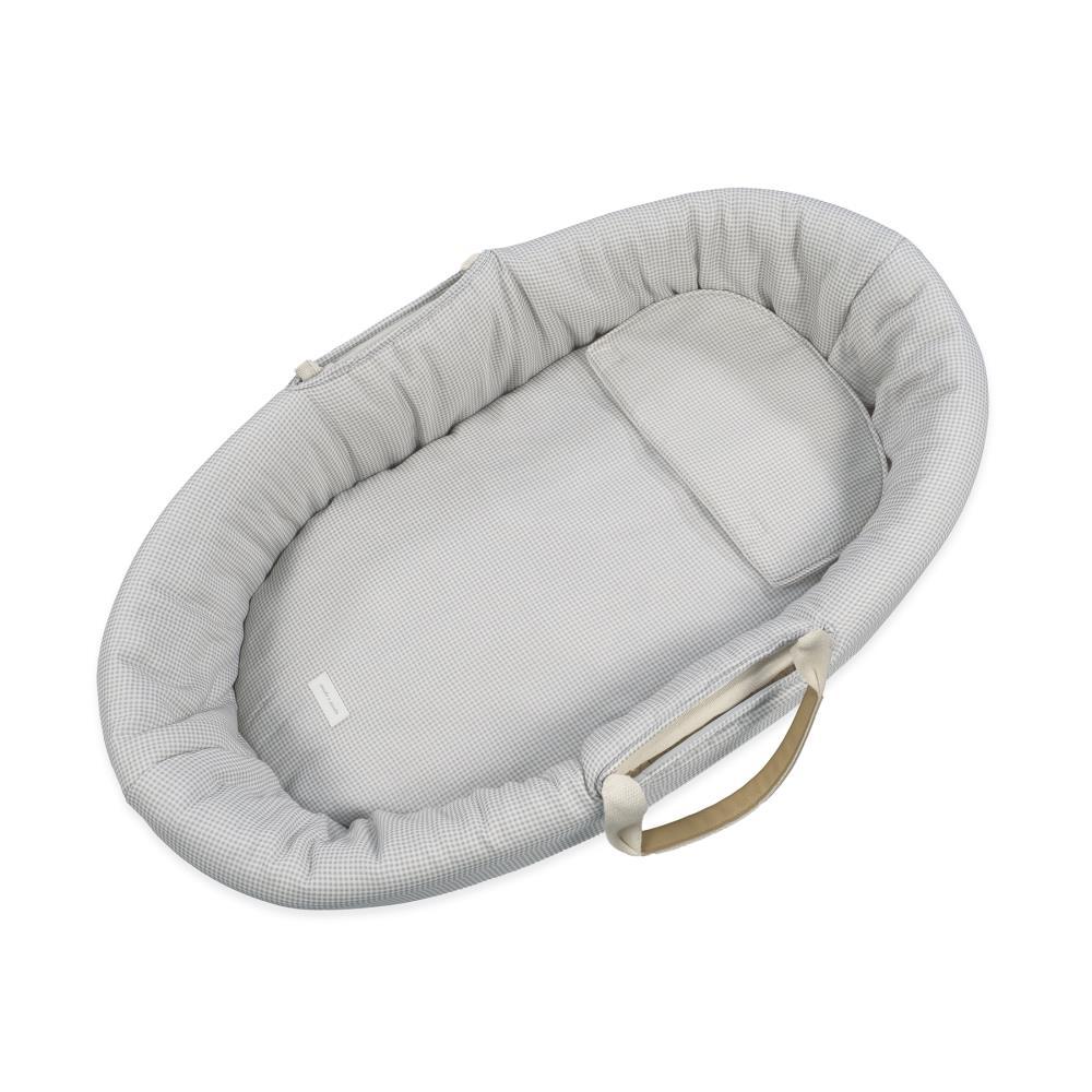 Conjunto de 5 Peças para Alcofa 80x40cm Pasito a Pasito Little Bloom Vichy Grey