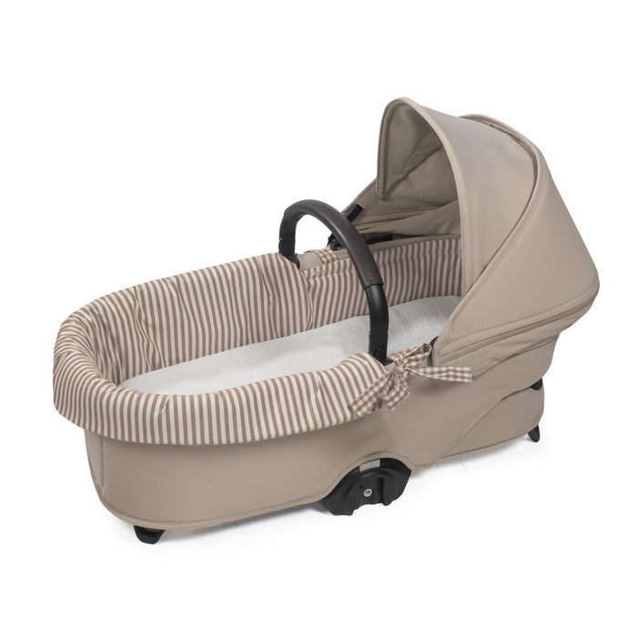 Forra/Protetor com Atilho Dual e Lençol para Alcofa Walking Mum Praliné Vichy/Strips Moka