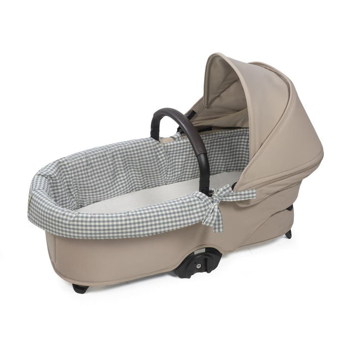 Forra/Protetor com Atilho Dual e Lençol para Alcofa Walking Mum Praliné Vichy/Strips Matcha