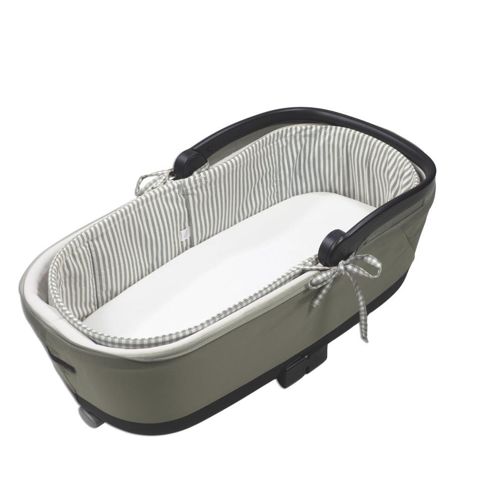 Forra/Protetor com Atilho e Varas e Lençol para Alcofa Walking Mum Praliné Vichy/Strips Matcha