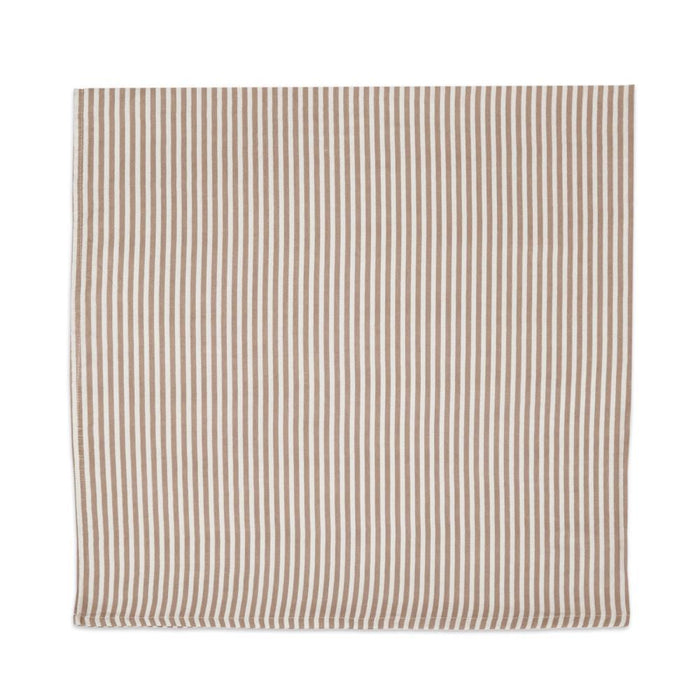 Conjunto de Lençóis para Alcofa Walking Mum Praliné Vichy/Strips Moka