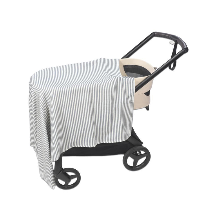 Conjunto de Lençóis para Alcofa Walking Mum Praliné Vichy/Strips Matcha