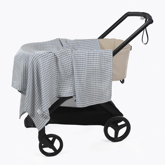 Conjunto de Lençóis para Alcofa Walking Mum Praliné Strips/Vichy Matcha