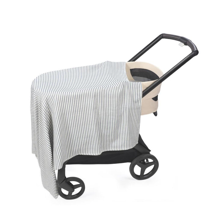 Musselina Walking Mum Praliné Strips Matcha 120x120cm