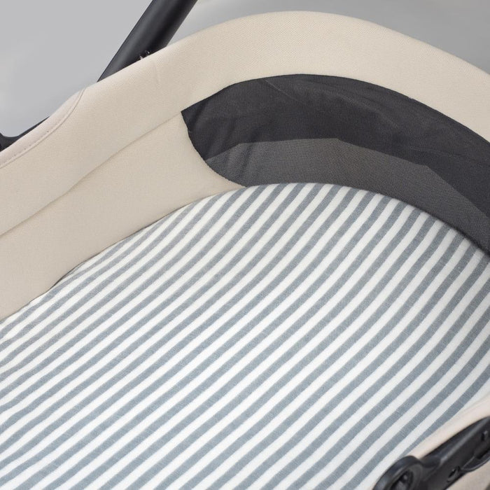 Conjunto de 2 Lençóis Ajustáveis para Alcofa Walking Mum Vichy/Strips Matcha 73x32 cm