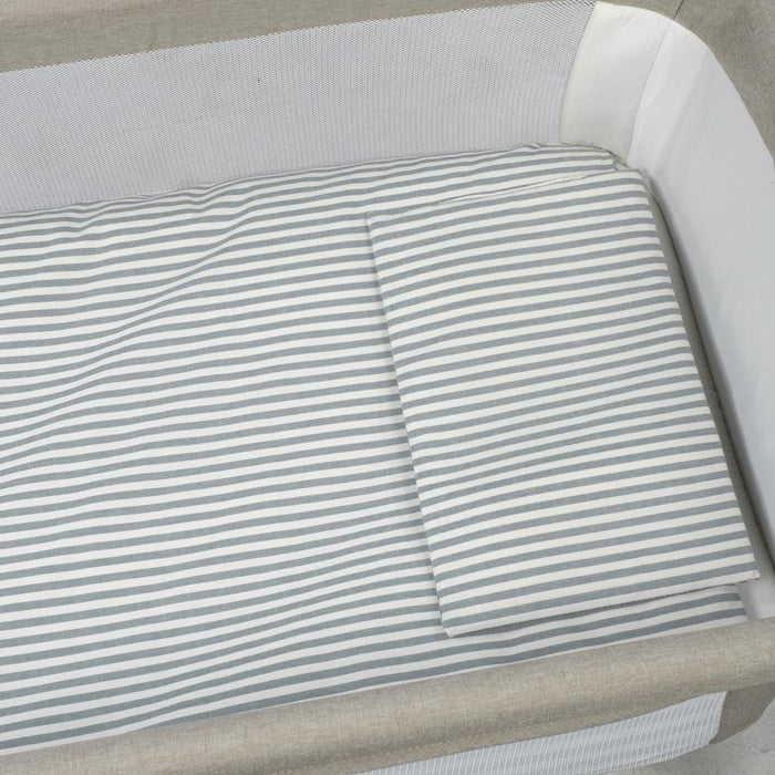 Conjunto de 3 Peças para Berço 90x50cm Walking Mum Vichy/Strips Matcha