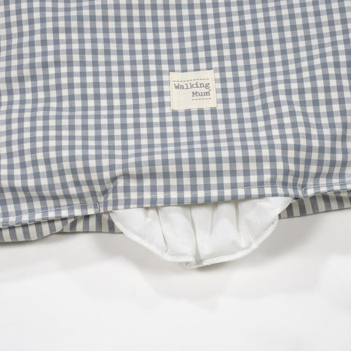 Conjunto de 3 Peças para Berço 90x50cm Walking Mum Vichy/Strips Matcha