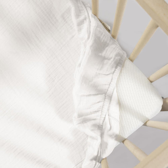 Conjunto de 3 Peças para Berço 120x60cm Walking Mum Vichy/Strips Moka
