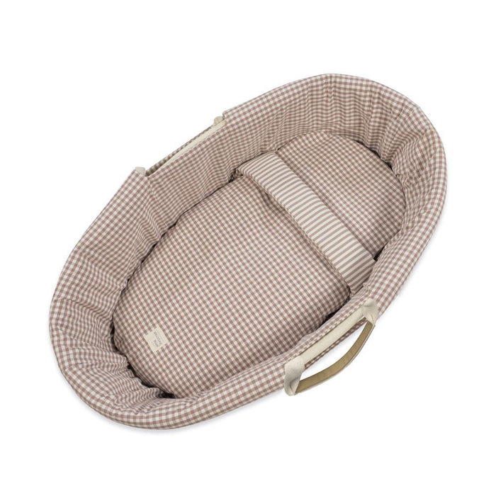 Conjunto de 5 Peças para Alcofa 80x40cm Walking Mum Praliné Vichy/Strips Moka