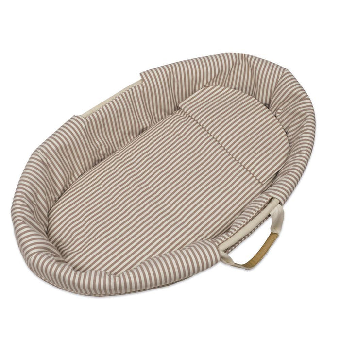 Conjunto de 5 Peças para Alcofa 80x40cm Walking Mum Praliné Vichy/Strips Moka