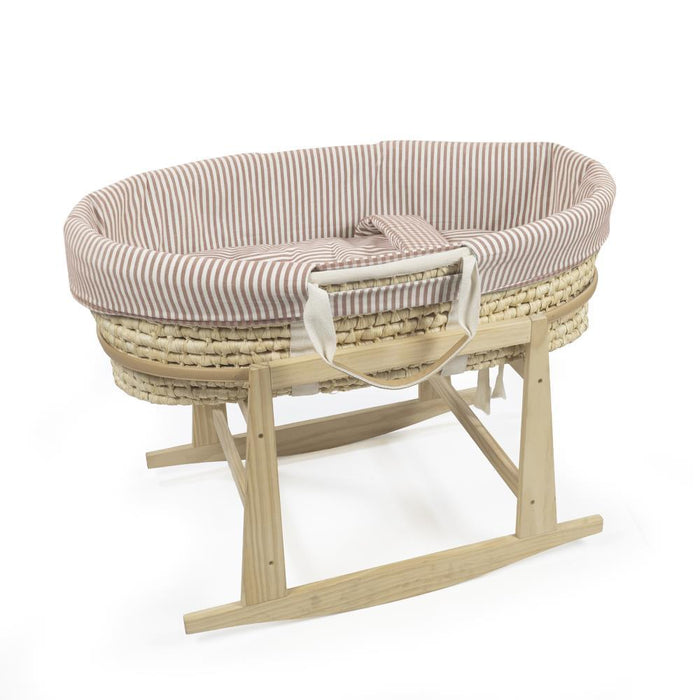 Conjunto de 5 Peças para Alcofa 80x40cm Walking Mum Praliné Vichy/Strips Moka