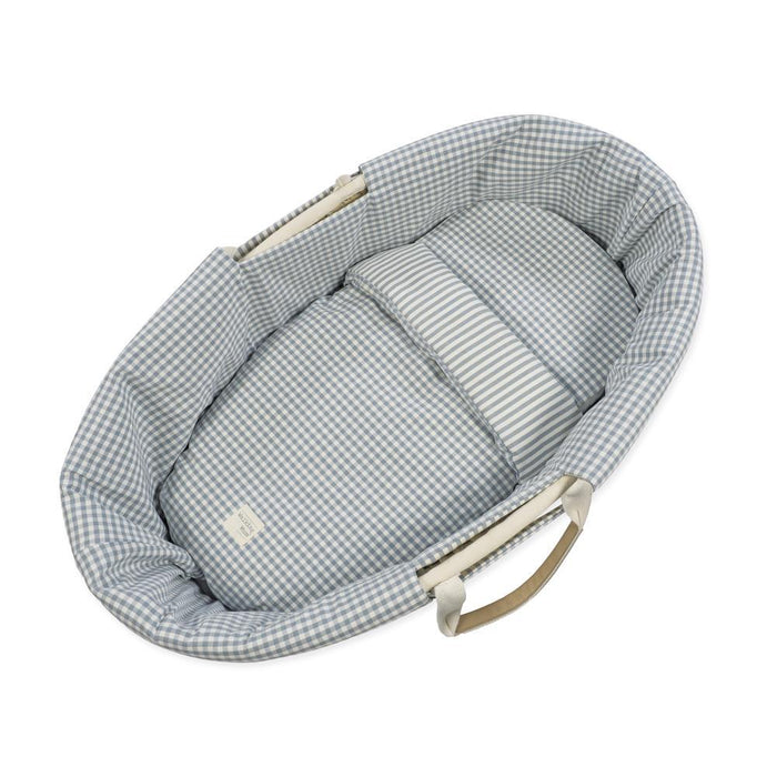 Conjunto de 5 Peças para Alcofa 80x40cm Walking Mum Praliné Vichy/Strips Matcha