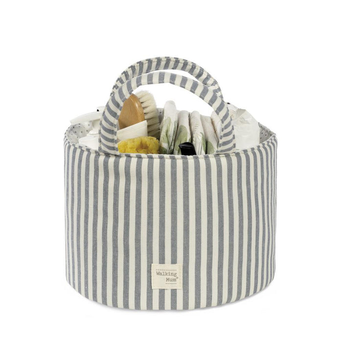Cesto Organizador Redondo Walking Mum Praliné Strips Matcha
