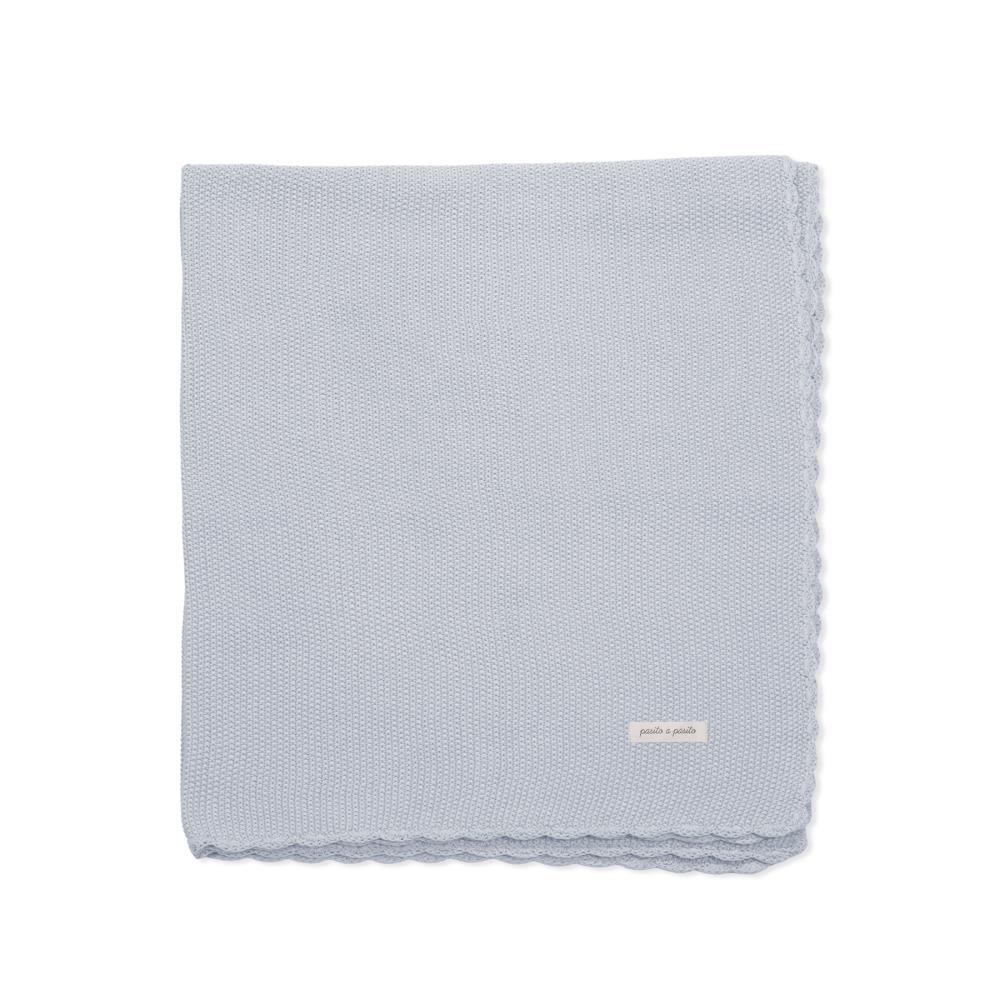 Manta em Tricot Pasito a Pasito Blue