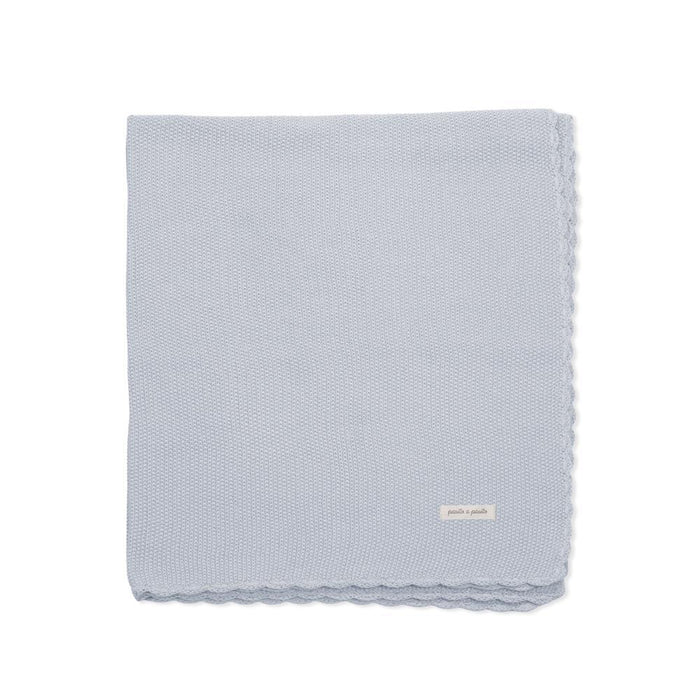 Manta em Tricot Pasito a Pasito Blue