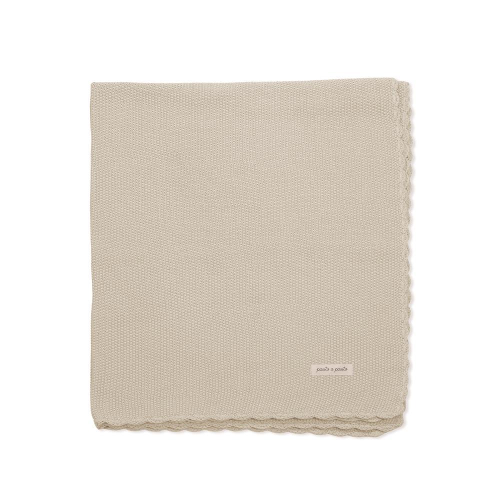 Manta em Tricot Pasito a Pasito Beige