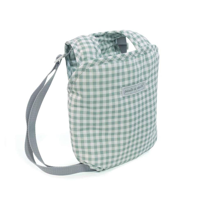 Mochila Porta Bebés para Boneca Pasito a Pasito Tom Vichy Verde