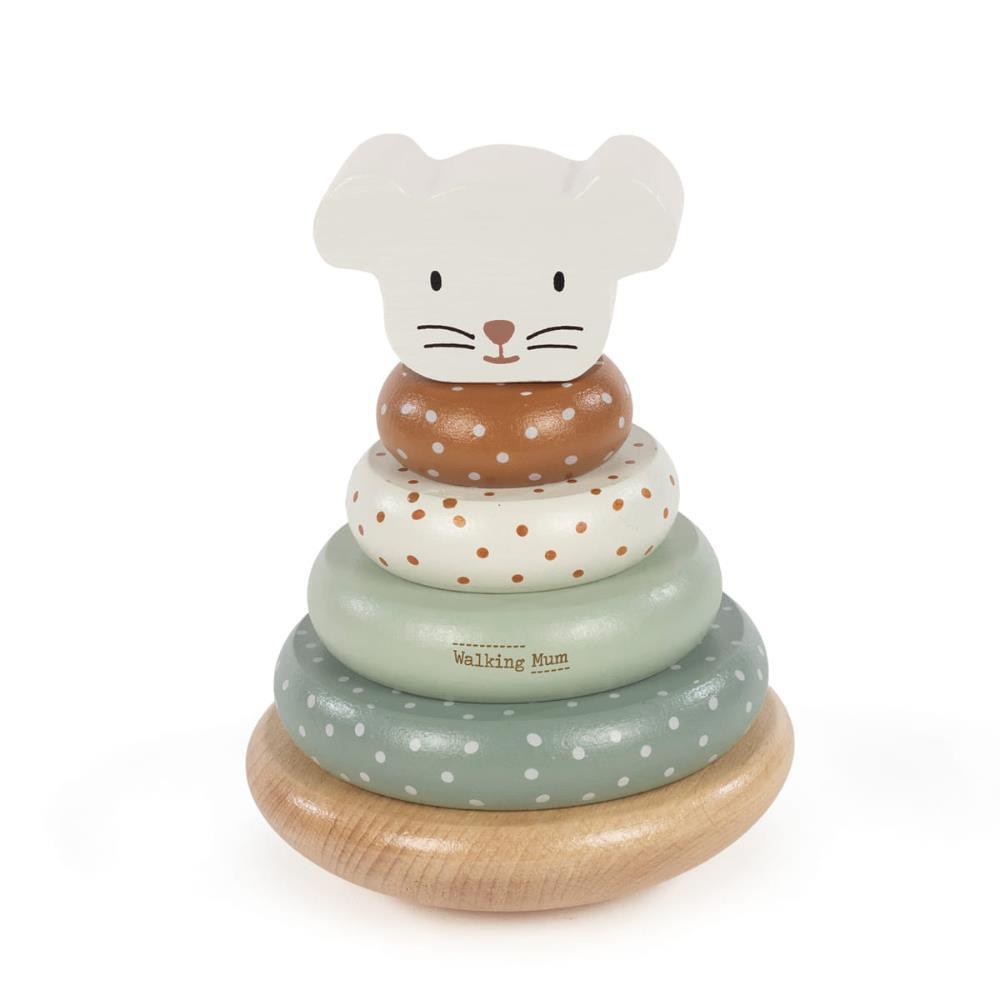 Walking Mum Poppy Wooden Stacking Rings