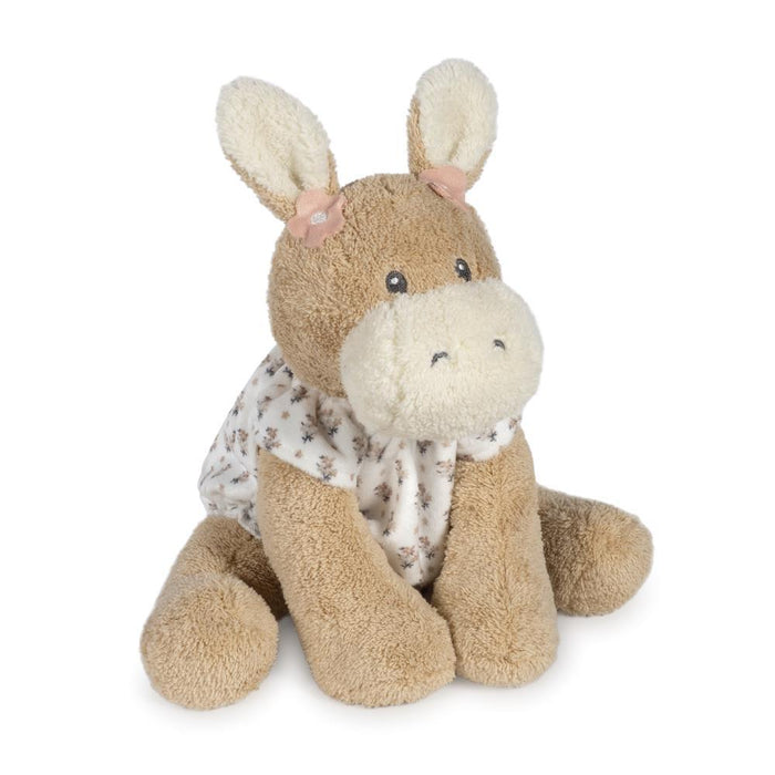 Peluche Walking Mum Donkey Botton Flowers 26cm